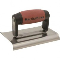 Marshalltown M136D 6\" x 3\" Cement Edger Curved End - Durasoft Handle